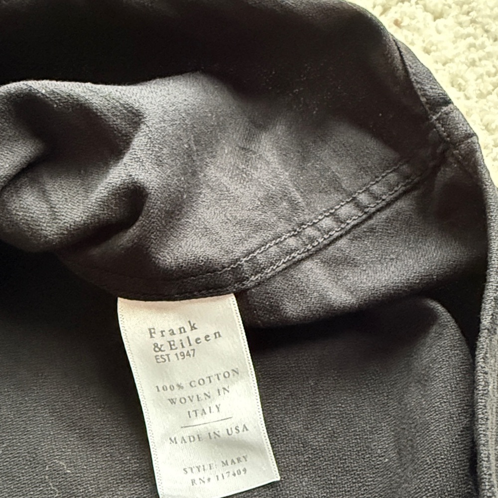 FRANK & EILEEN Mary Shirtdress Black Famous Denim - Picture 11 of 15